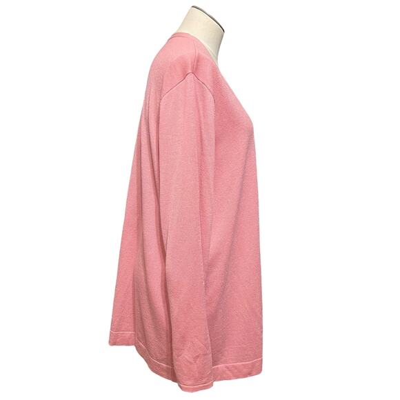 J. Jill Womens Pink Wool Blend Soft Knit Coastal Sweater Cardigan Sz XL - Picture 5 of 13